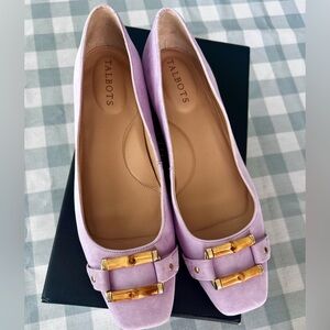 SUTTON SUEDE BAMBOO BUCKLE FLATS